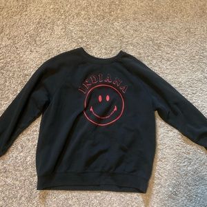 Thrifted Indiana University Crewneck/ Unisex Size M